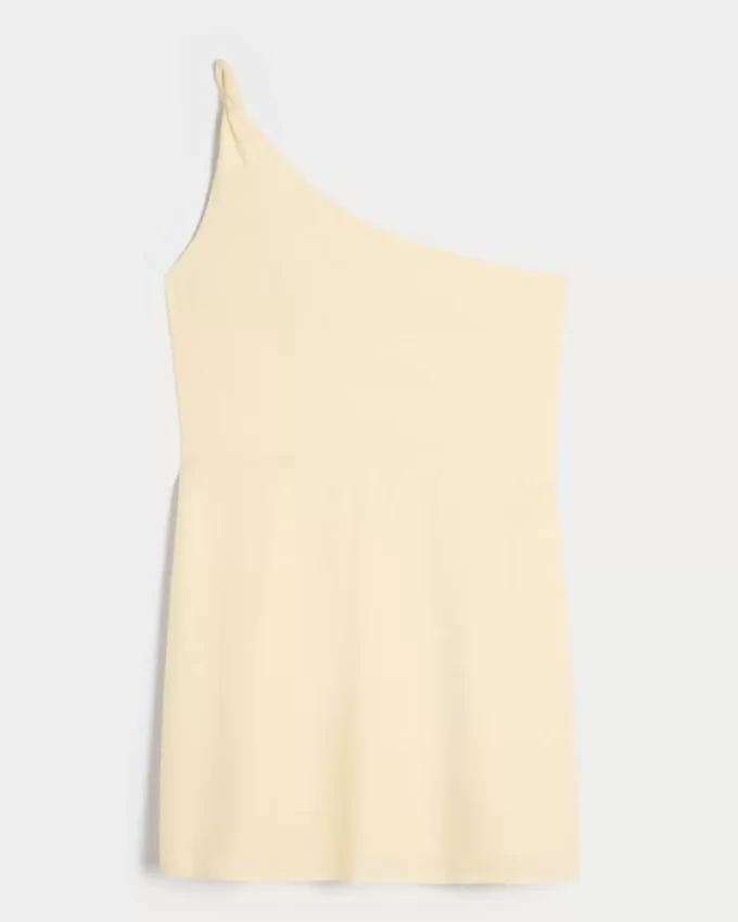 Asymetryczna mini sukienka z mieszanki lnu Asymetryczna mini sukienka z mieszanki lnu