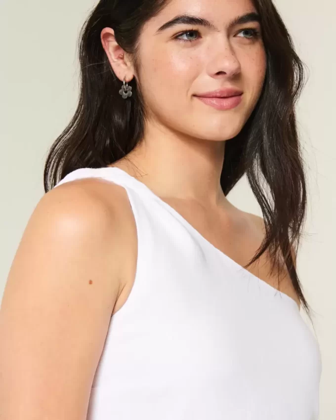 Asymetryczna mini sukienka z mieszanki lnu