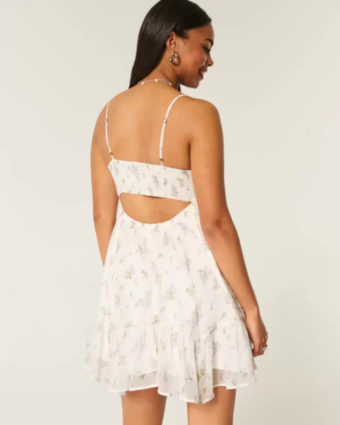 Asymetryczna sukienka mini z szyfonu Asymetryczna sukienka mini z szyfonu