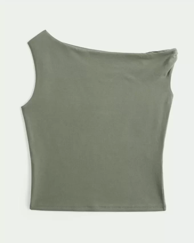 Asymetryczny top z odkrytymi ramionami