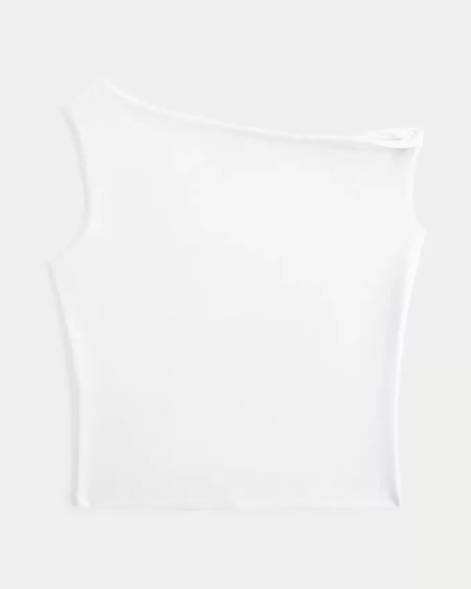 Asymetryczny top z odkrytymi ramionami