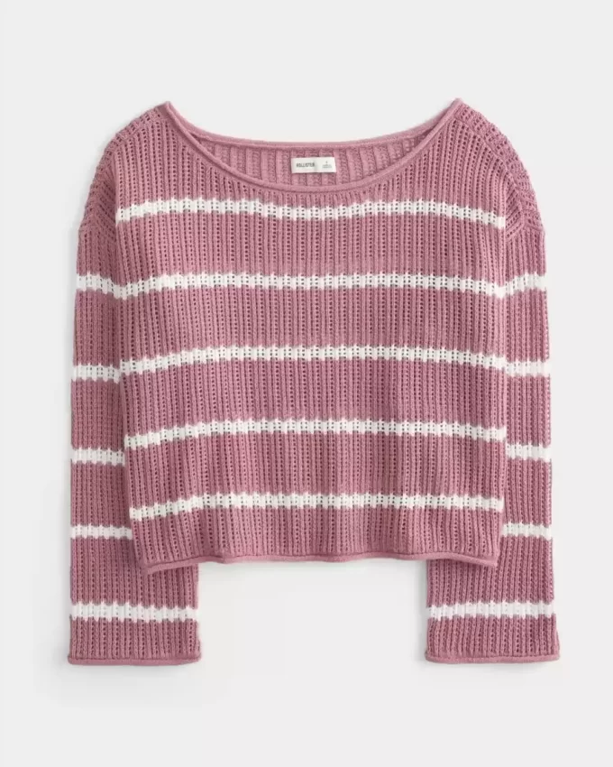 Łatwy sweter w stylu szydełkowym