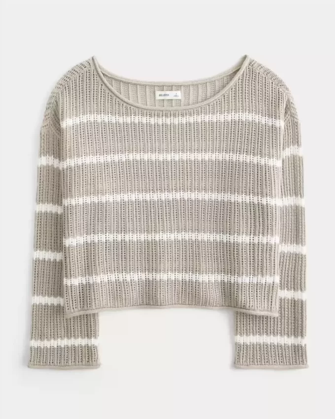 Łatwy sweter w stylu szydełkowym