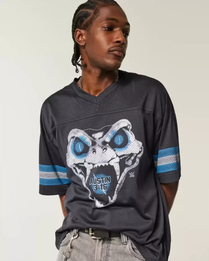 Baggy Stone Cold Steve Austin Graphic Jersey Baggy Stone Cold Steve Austin Graphic Jersey