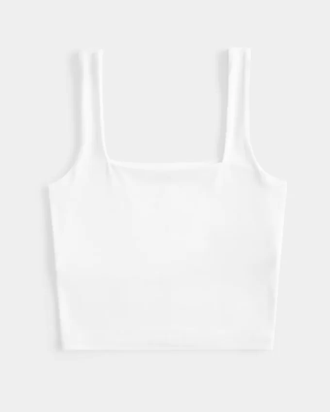 Bezszwowy top z kwadratowym dekoltem