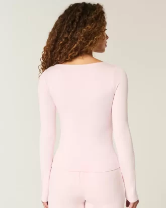 Bezszwowy top z materiału typu „scoop”