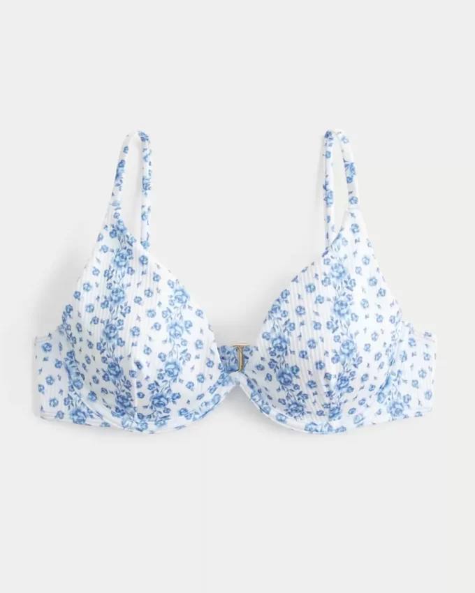 Biustonosz bikini z fiszbinami i głębokim dekoltem