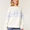 Bluza Hollister Comfy Cloud Teddy Bear Graphic Crew