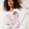 Bluza UGA Dawgs z grafiką i wycięciem pod szyją w dużym rozmiarze