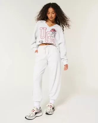 Bluza UGA Dawgs z grafiką i wycięciem pod szyją w dużym rozmiarze