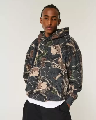 Bluza z kapturem Boxy Camo
