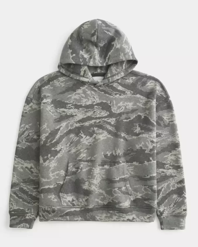 Bluza z kapturem Boxy Camo