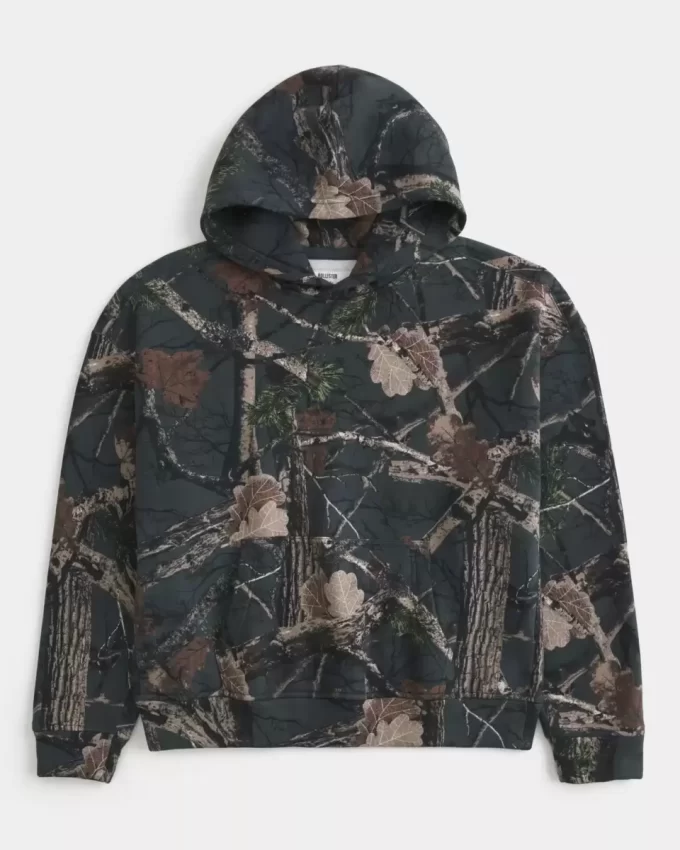 Bluza z kapturem Boxy Camo