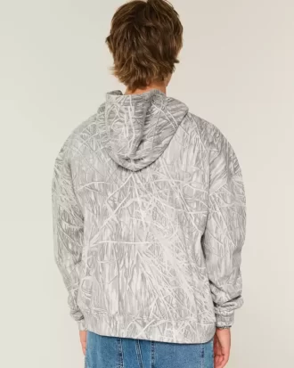 Bluza z kapturem Boxy Camo zapinana na zamek