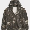 Bluza z kapturem Boxy Camo zapinana na zamek