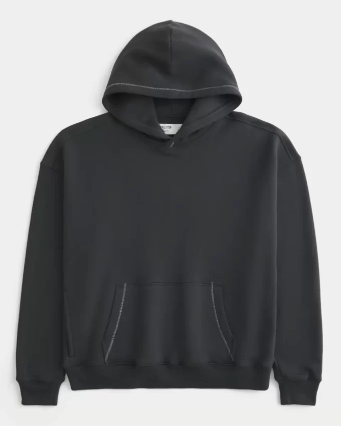 Bluza z kapturem Boxy Contrast Stitch