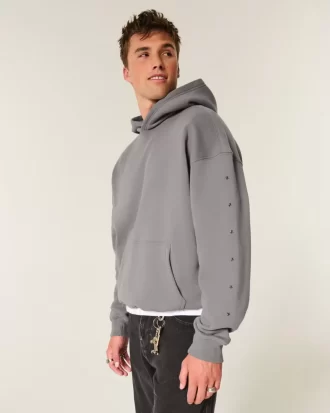 Bluza z kapturem Boxy Star Detail