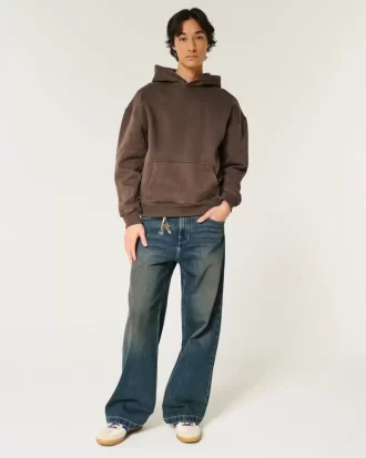 Bluza z kapturem Boxy Washed