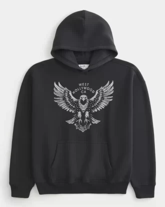 Bluza z kapturem Boxy West Hollywood Graphic