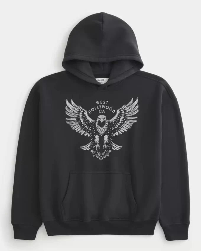 Bluza z kapturem Boxy West Hollywood Graphic Bluza z kapturem Boxy West Hollywood Graphic