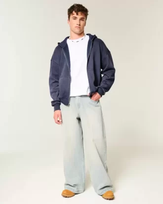 Bluza z kapturem Boxy Zip-Up