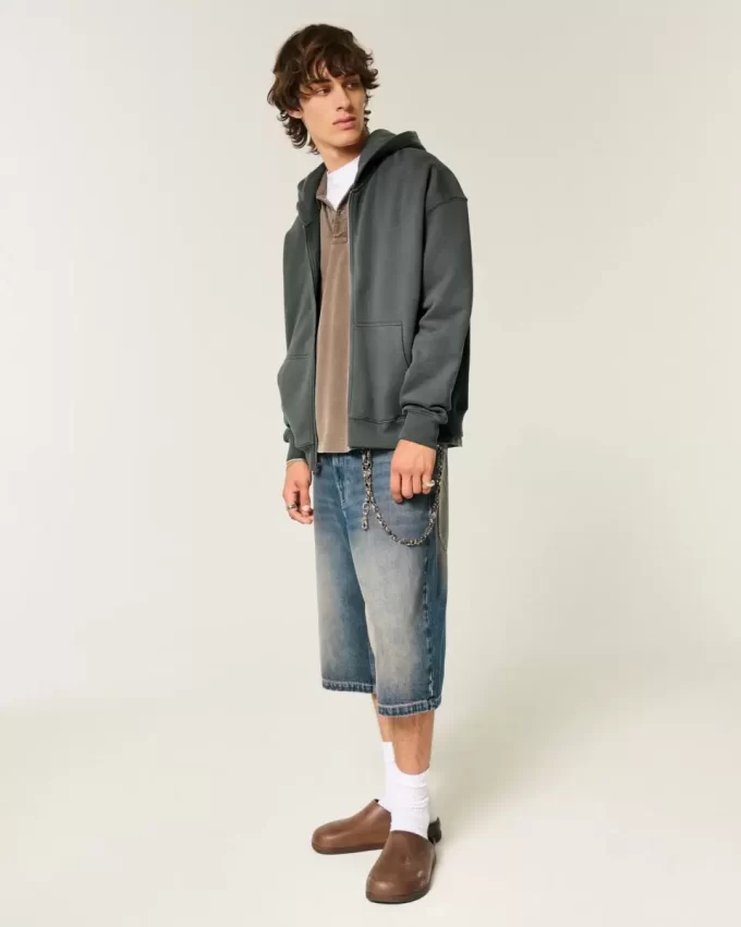 Bluza z kapturem Boxy Zip-Up Bluza z kapturem Boxy Zip-Up