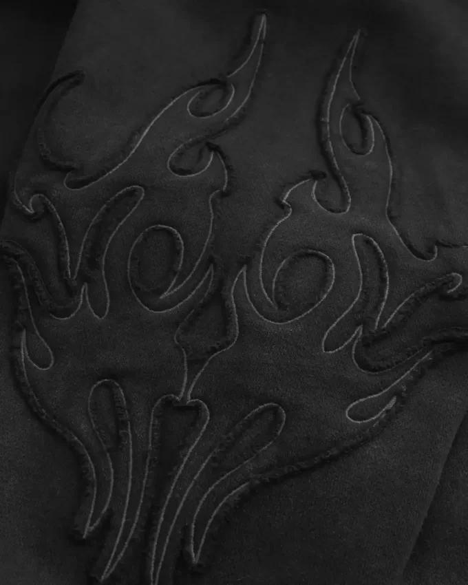 Bluza z kapturem Boxy Zip-Up Flame Graphic