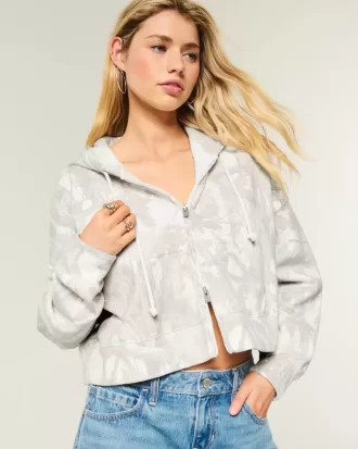 Bluza z kapturem Easy Camo z zamkiem błyskawicznym