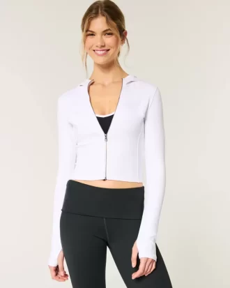 Bluza z kapturem Gilly Hicks Active Recharge z zamkiem błyskawicznym