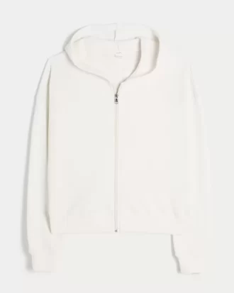 Bluza z kapturem Gilly Hicks Zip-Up Waffle