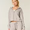 Bluza z kapturem Gilly Hicks Zip-Up Waffle