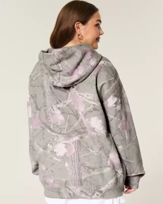 Bluza z kapturem Hollister Feel Good Oversized Camo