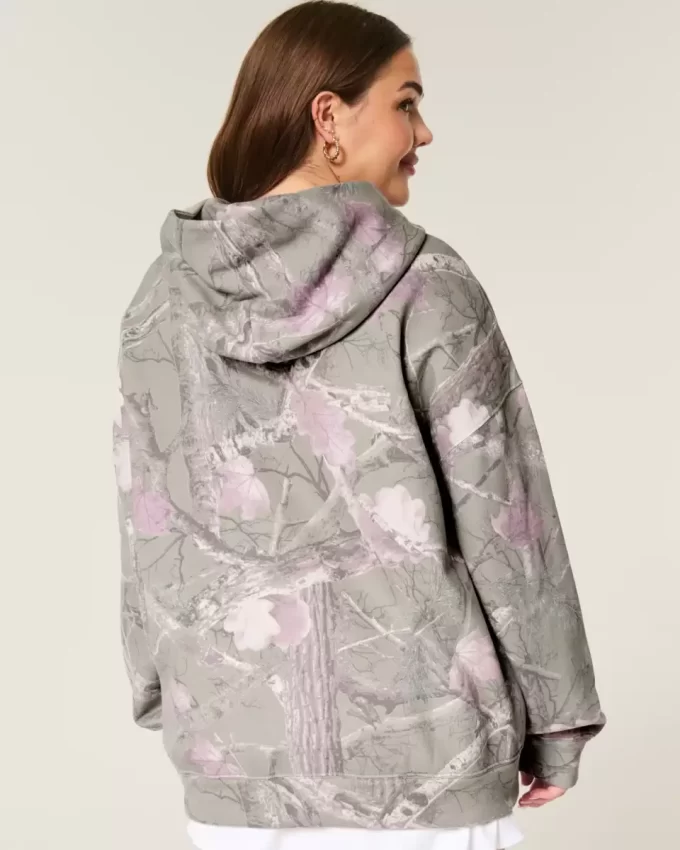 Bluza z kapturem Hollister Feel Good Oversized Camo Bluza z kapturem Hollister Feel Good Oversized Camo