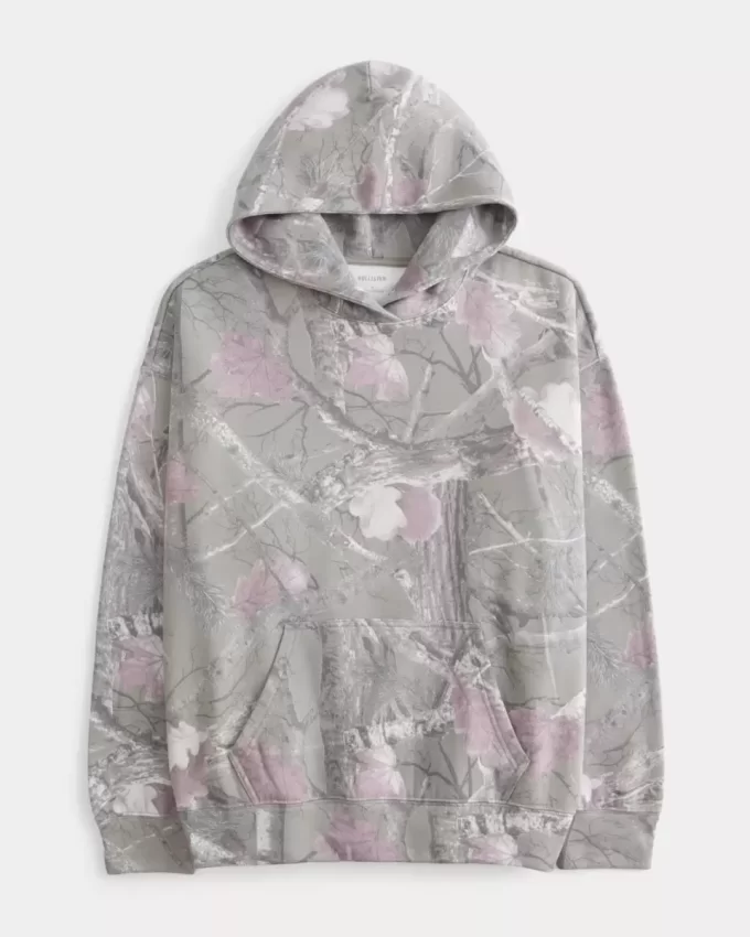 Bluza z kapturem Hollister Feel Good Oversized Camo Bluza z kapturem Hollister Feel Good Oversized Camo