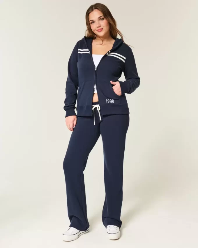 Bluza z kapturem i suwakiem Slim Striped 1998 Graphic