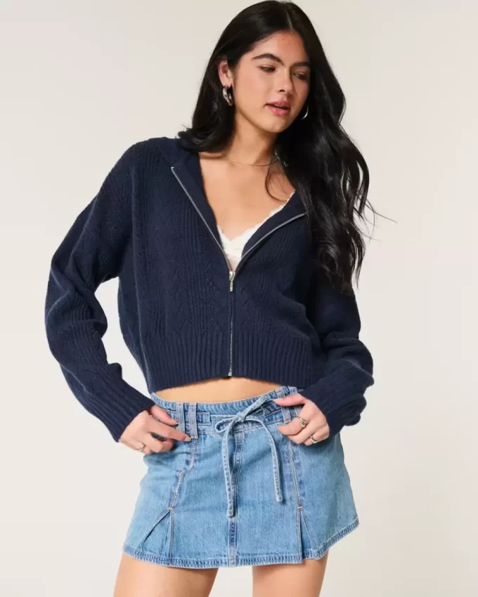 Bluza z kapturem i zamkiem błyskawicznym Hollister Comfy Cloud