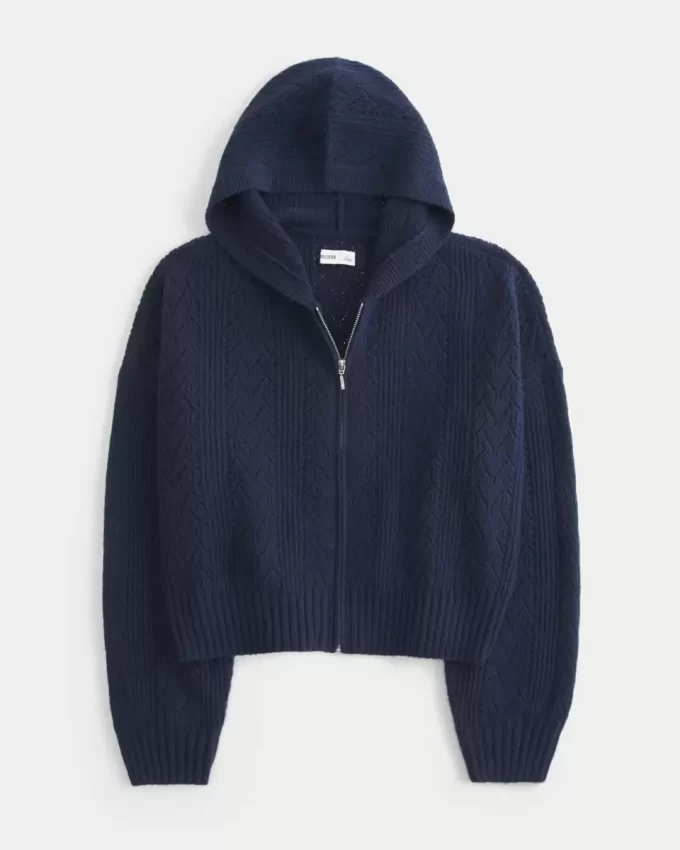 Bluza z kapturem i zamkiem błyskawicznym Hollister Comfy Cloud