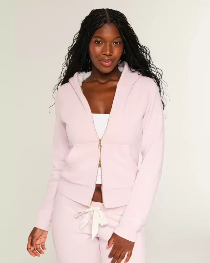 Bluza z kapturem i zamkiem błyskawicznym Hollister x Crocs Sherpa-Lined Bluza z kapturem i zamkiem błyskawicznym Hollister x Crocs Sherpa-Lined