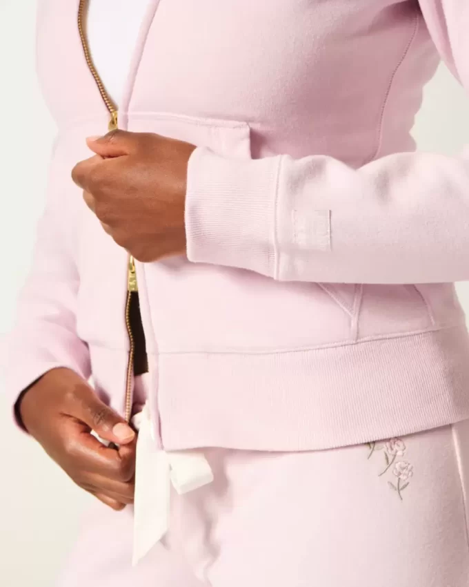 Bluza z kapturem i zamkiem błyskawicznym Hollister x Crocs Sherpa-Lined Bluza z kapturem i zamkiem błyskawicznym Hollister x Crocs Sherpa-Lined