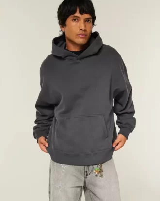 Bluza z kapturem o prostokątnym kroju