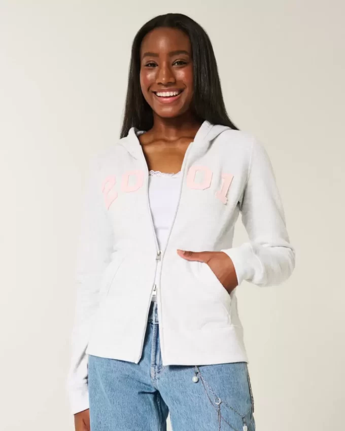 Bluza z kapturem Slim 2001 Graphic zapinana na zamek Bluza z kapturem Slim 2001 Graphic zapinana na zamek