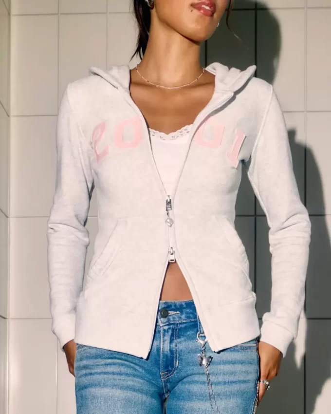 Bluza z kapturem Slim 2001 Graphic zapinana na zamek Bluza z kapturem Slim 2001 Graphic zapinana na zamek