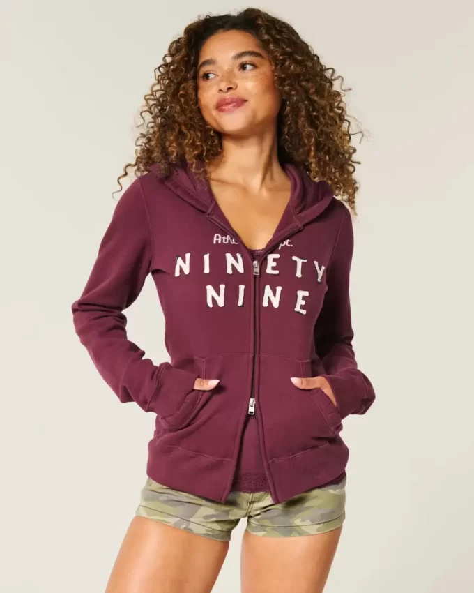 Bluza z kapturem Slim 99 Graphic zapinana na zamek Bluza z kapturem Slim 99 Graphic zapinana na zamek