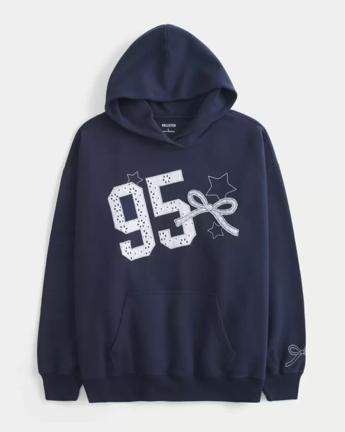 Bluza z kapturem Varsity Graphic w dużym rozmiarze