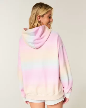 Bluza z kapturem w dużym wzorze