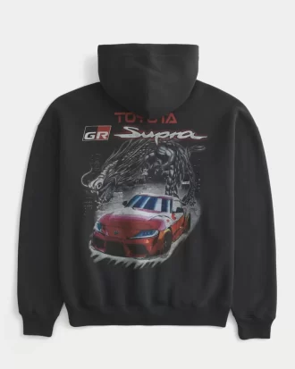 Bluza z kapturem z grafiką Boxy Toyota Supra
