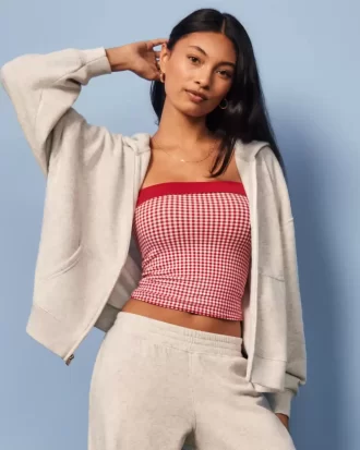 Bluza z kapturem zapinana na zamek w dużym rozmiarze