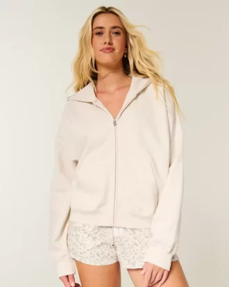 Bluza z kapturem zapinana na zamek w dużym rozmiarze