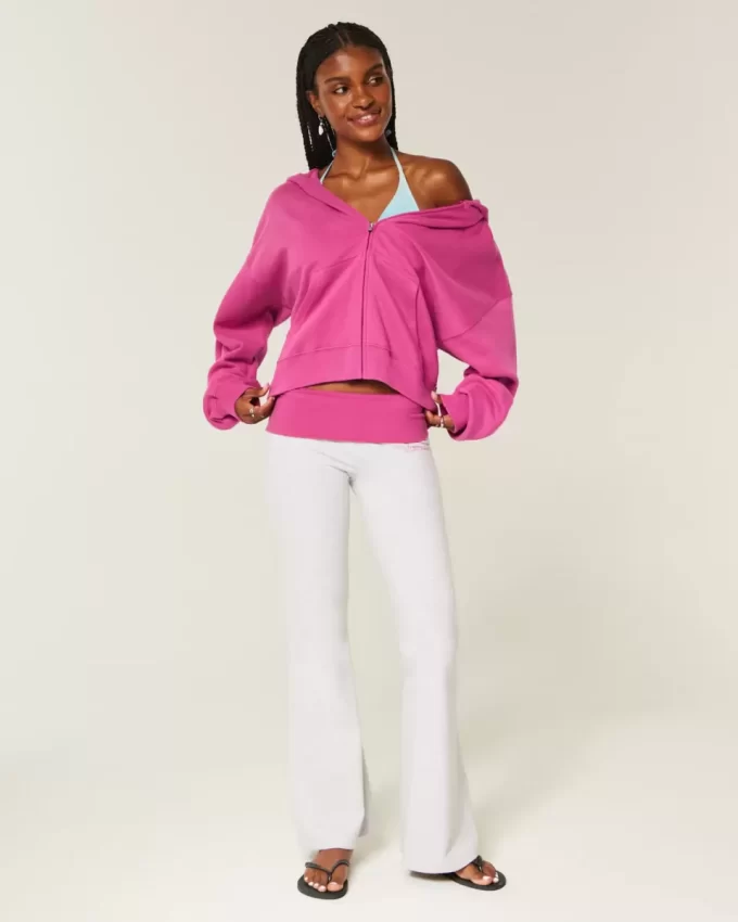 Bluza z kapturem zapinana na zamek w dużym rozmiarze