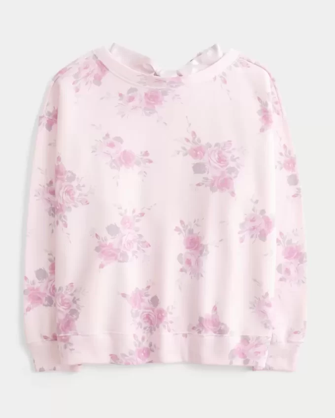 Bluza z kokardą z tyłu w dużym rozmiarze Bluza z kokardą z tyłu w dużym rozmiarze